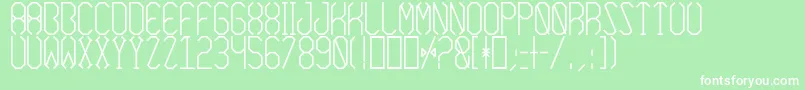 AzimuthBold Font – White Fonts on Green Background