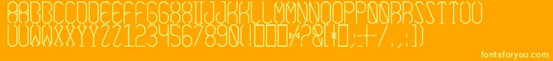 AzimuthBold Font – Yellow Fonts on Orange Background