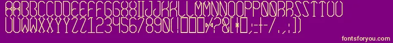 AzimuthBold Font – Yellow Fonts on Purple Background