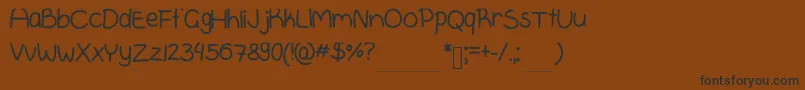 Шрифт CrazyBunny – чёрные шрифты на коричневом фоне
