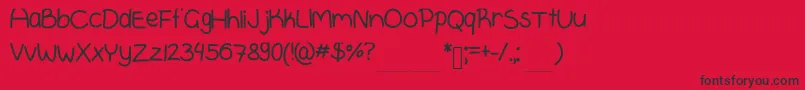 CrazyBunny Font – Black Fonts on Red Background