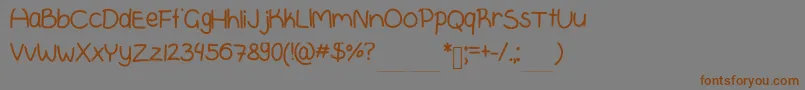 Шрифт CrazyBunny – коричневые шрифты на сером фоне