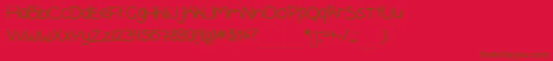 CrazyBunny Font – Brown Fonts on Red Background