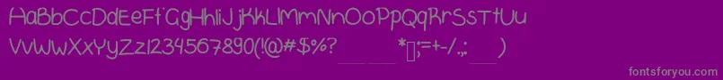 Weitere Informationen zur CrazyBunny-Schriftart CrazyBunny-Schriftart – Graue Schriften auf violettem Hintergrund
