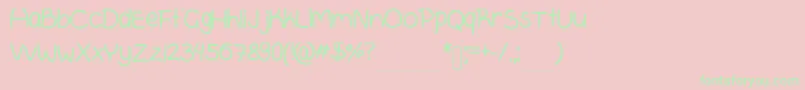 CrazyBunny Font – Green Fonts on Pink Background