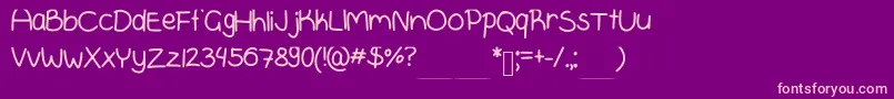 CrazyBunny Font – Pink Fonts on Purple Background