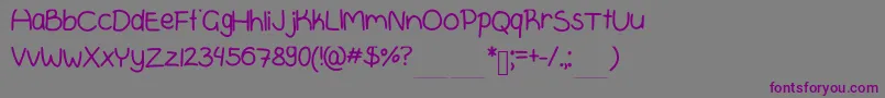 CrazyBunny Font – Purple Fonts on Gray Background