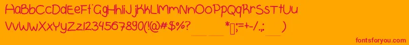 CrazyBunny Font – Red Fonts on Orange Background