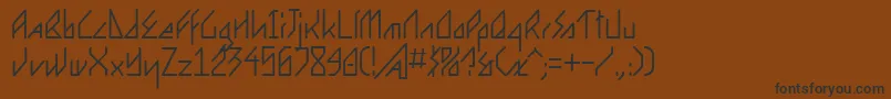 フォントErgonome – 黒い文字が茶色の背景にあります