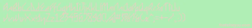 Ergonome Font – Pink Fonts on Green Background