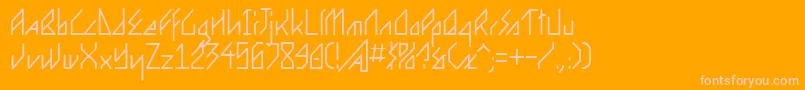 Ergonome Font – Pink Fonts on Orange Background