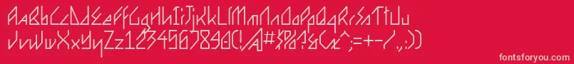 Ergonome Font – Pink Fonts on Red Background