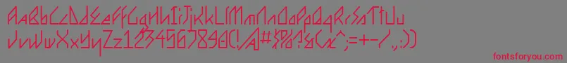 Ergonome Font – Red Fonts on Gray Background
