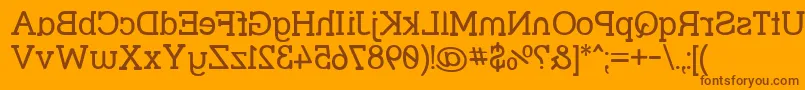 Strslmi Font – Brown Fonts on Orange Background