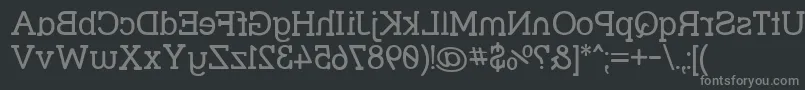 フォントStrslmi – 黒い背景に灰色の文字