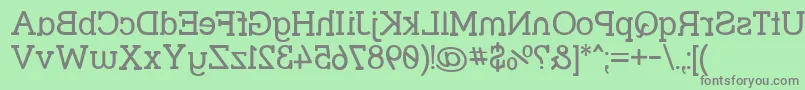 フォントStrslmi – 緑の背景に灰色の文字