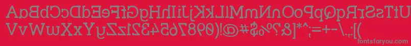 フォントStrslmi – 赤い背景に灰色の文字