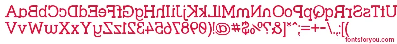 フォントStrslmi – 白い背景に赤い文字