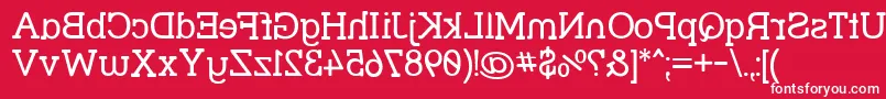 Strslmi Font – White Fonts on Red Background