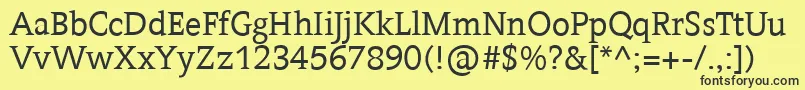 Contra Font – Black Fonts on Yellow Background