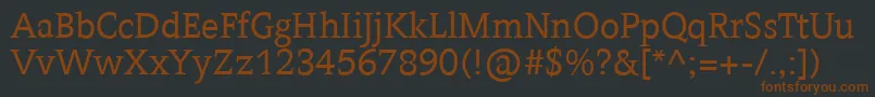 Шрифт Contra – коричневые шрифты на чёрном фоне