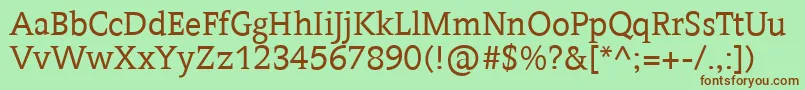 Contra Font – Brown Fonts on Green Background