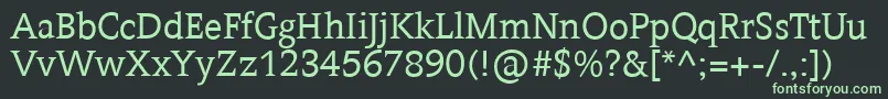Contra Font – Green Fonts on Black Background