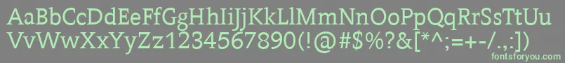 Contra Font – Green Fonts on Gray Background