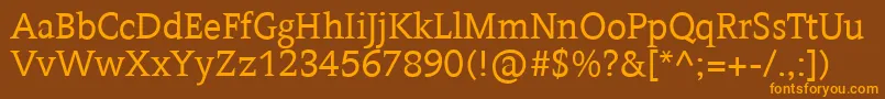 Contra Font – Orange Fonts on Brown Background
