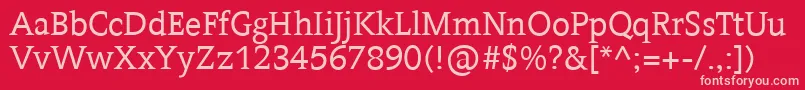 Contra Font – Pink Fonts on Red Background