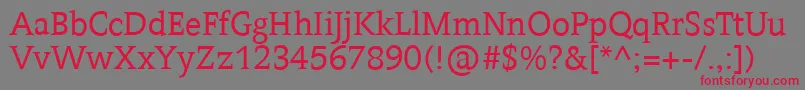 Contra Font – Red Fonts on Gray Background