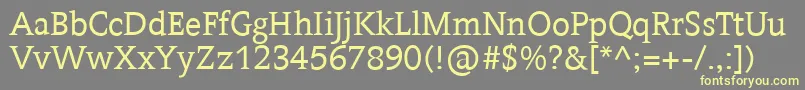 Contra Font – Yellow Fonts on Gray Background