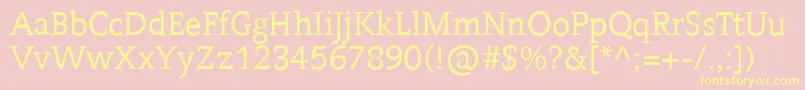Contra Font – Yellow Fonts on Pink Background