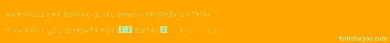 MyLuckyStars Font – Green Fonts on Orange Background