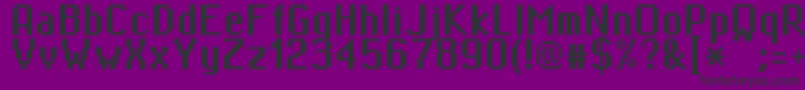 Fonte Minimasa – fontes pretas em um fundo violeta