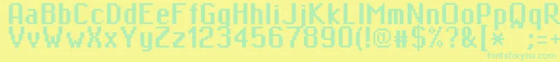 More about Minimasa Font Minimasa Font – Green Fonts on Yellow Background