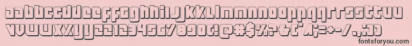 Exoplanet3D Font – Black Fonts on Pink Background