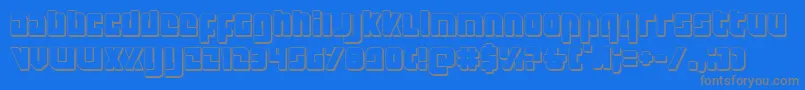 Exoplanet3D Font – Gray Fonts on Blue Background