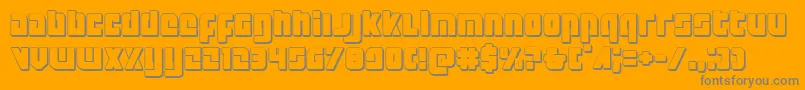 Exoplanet3D Font – Gray Fonts on Orange Background