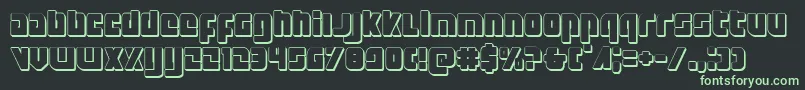 Exoplanet3D Font – Green Fonts on Black Background