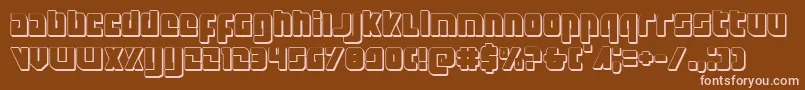Exoplanet3D Font – Pink Fonts on Brown Background