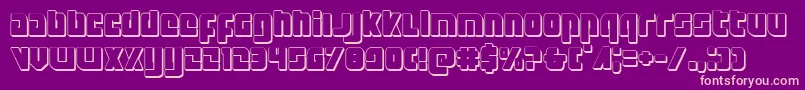 Exoplanet3D Font – Pink Fonts on Purple Background