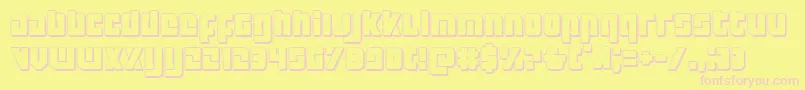 Exoplanet3D Font – Pink Fonts on Yellow Background