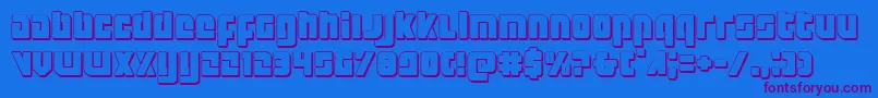 Шрифт Exoplanet3D – фиолетовые шрифты на синем фоне