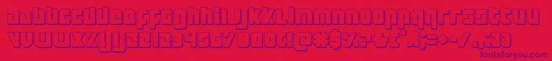 Exoplanet3D Font – Purple Fonts on Red Background