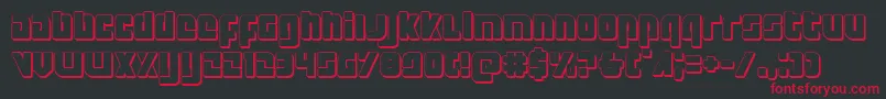 Exoplanet3D Font – Red Fonts on Black Background
