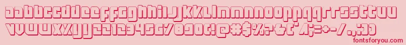 Exoplanet3D Font – Red Fonts on Pink Background