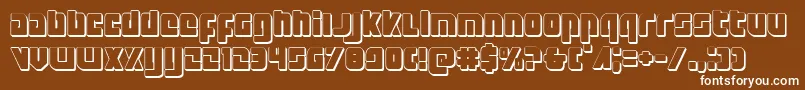 Exoplanet3D Font – White Fonts on Brown Background
