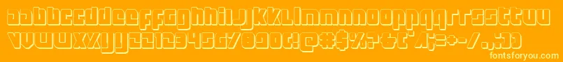 Exoplanet3D Font – Yellow Fonts on Orange Background