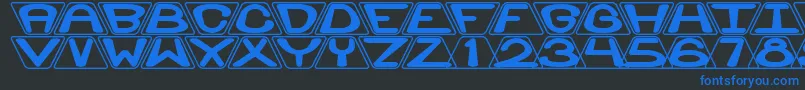 ZoidalBrk Font – Blue Fonts on Black Background